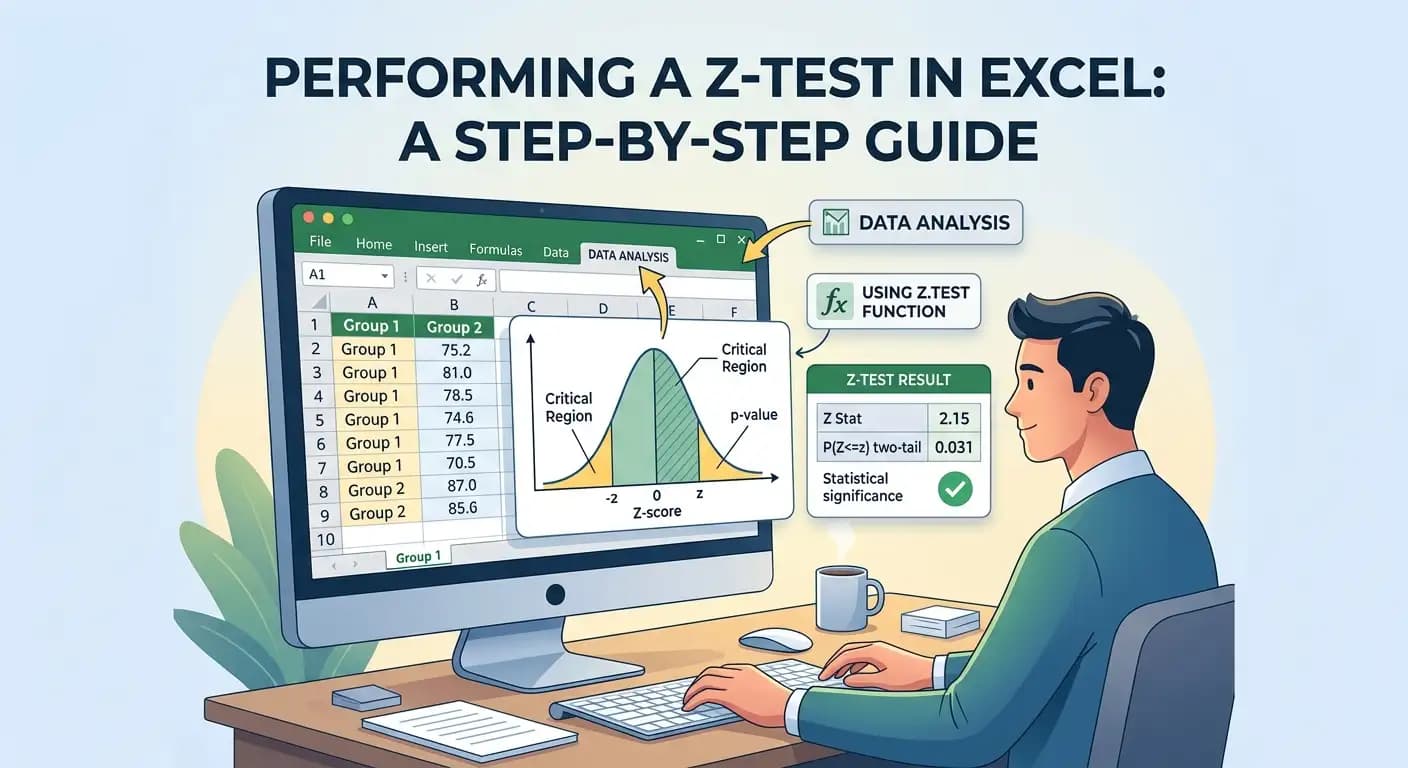 Excel spreadsheet functions used for statistical data analysis